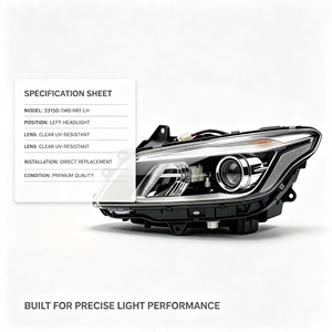 ไฟหน้าคุณภาพสูงด้านซ้ายสำหรับ <span class=keywords><strong>Honda</strong></span> <span class=keywords><strong>City</strong></span> <span class=keywords><strong>ปี</strong></span> 2009 2010 2011 2012 <span class=keywords><strong>2013</strong></span> 2014 GM2 GM3 ชุดไฟหน้า OEM 33150-TM0-H01 - Product Image 6