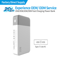Batteries externes portables à charge rapide avec logo personnalisé, marque originale, 35W, 45W, 65W, 90W, 10000mAh, 20000mAh, batterie au lithium polymère