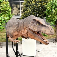 Parc à thème Dino Modèle de dinosaure animatronique à tête de t-rex mécanique grandeur nature