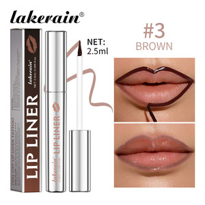 Crayon à lèvres hydratant Lakerain, teinte <span class=keywords><strong>rose</strong></span> neutre mauve, brun chocolat froid, non-transférable, waterproof, sans bavures - Product Image 1