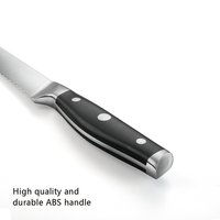 Couteau de chef G2 Razor Sharp 8 pouces 5Cr15Mov lame dentelée en acier avec manche en ABS couteau de cuisine OEM couteau à pain