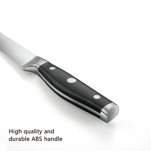 <span class=keywords><strong>G2</strong></span> Razor Sharp 8 pulgadas Chefs Knife 5Cr15Mov Hoja de borde dentado de acero con mango de ABS <span class=keywords><strong>Cuchillo</strong></span> de cocina OEM <span class=keywords><strong>Cuchillo</strong></span> de pan - Product Image 2