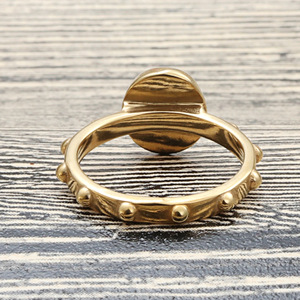 Men's Gold <b>Skull</b> <b>Ring</b> Retro Punk Style Stainless Steel Face Design Jewelry Gift 27035 - Product Image 2