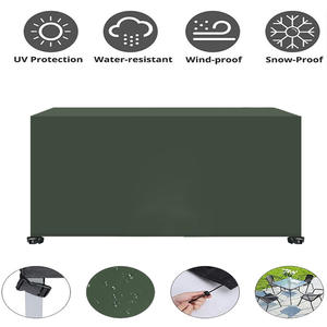 Housse de protection pour mobilier d'extérieur en tissu Oxford 420D, imperméable, anti-UV, coupe-vent, anti-neige, anti-poussière pour terrasse avec boucles - Product Image 5