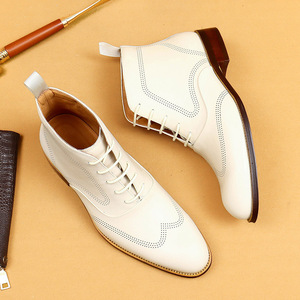 Botas de Tobillo Originales de Alta Calidad para <span class=keywords><strong>Hombre</strong></span>, Estilo Británico de Moda, Lavadas, Retro, Hechas a Mano con Suela Goodyear, Botas de Trabajo - Product Image 6