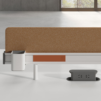 WESOME Table de bureau pour le personnel Table de bureau design en nid d'abeille avec écran de séparation Table de bureau