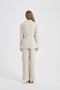 China hat neues Design in voller Länge Beige lässige Damen Blazer Damen anzüge auf Lager