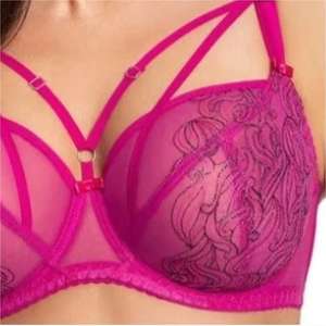 Pakaian Dalam Pengangkat Dada Model Tali Berbahan Jaring Bernapas dengan Renda Dekoratif, Tali Dapat Disesuaikan, Rajutan, Push-Up, untuk Bibi Amerika yang Gemuk - Product Image 5