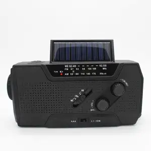 High Quality Mini Emergency Rechargeable Dynamo Fm Radio With LED Solar Power Flashlight