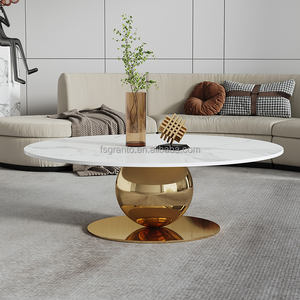 Juego de <span class=keywords><strong>Mesa</strong></span> de <span class=keywords><strong>Centro</strong></span> <span class=keywords><strong>Extensible</strong></span> de Lujo Moderno con Estructura de Acero Inoxidable, 2 Mesas Redondas Centrales <span class=keywords><strong>y</strong></span> <span class=keywords><strong>Mesa</strong></span> Auxiliar, Muebles de Interior - Product Image 3