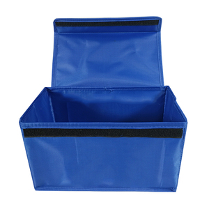 Boîte de rangement pliable <span class=keywords><strong>en</strong></span> <span class=keywords><strong>tissu</strong></span> bleu, cube <span class=keywords><strong>avec</strong></span> couvercles - Product Image 1