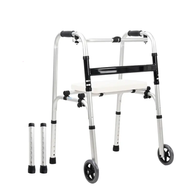 Cadre de marche pliable en aluminium léger pour marcheur et aides à la marche pour handicapés