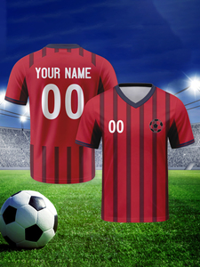 Uniformes <span class=keywords><strong>de</strong></span> Fútbol Personalizados 2026 Nuevo Diseño Números <span class=keywords><strong>de</strong></span> Equipo/Nombre del Jugador/Nombre del Equipo Camiseta <span class=keywords><strong>de</strong></span> Fútbol <span class=keywords><strong>de</strong></span> Secado Rápido que Absorbe el Sudor - Product Image 4