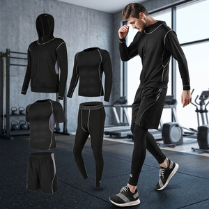 T-shirts de sport à manches longues pour hommes, sous-vêtements de compression pour la salle de sport, à séchage rapide - Product Image 3