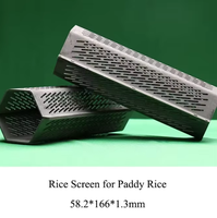 Tamis hexagonal pour moulin à riz, pour machine à blanchir le riz de type 40, 0,8 mm pour millet, 1,0 mm 1,3 mm pour riz, vente en gros usine