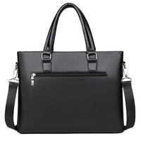 Nuevo Maletín de Negocios de PU para Hombre, Maletín de Gran Capacidad con Estampado en Relieve, Bolsa de Documentos Cruzada, Bolsa de Entrenamiento Corporativo, Impermeable y Resistente al Desgaste