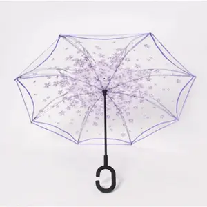 High Quality Umbrella Unionpromo High Quality Double Layer Plastic Inverted Transparent Folding Umbrella