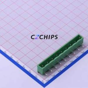 KF2EDGRC-7.62-9P Plug-in Terminal Block Bent Lead Through Hole,P=7.62mm Board-to-Board / Socket - Closed 1x9P 7.62mm Green - Product Image 1