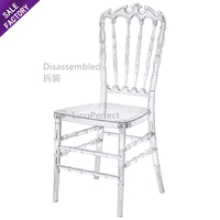 Chaises empilables à prix avantageux, en acrylique, vente en gros, transparentes, en plastique cristal, chaises Chavari pour événements, mariages