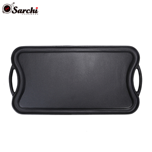 Chuyên Nghiệp 18 Inch 40Cm Lớn Đúc Sắt Hình Chữ Nhật Nướng Vỉ Nướng Tấm - Product Image 2