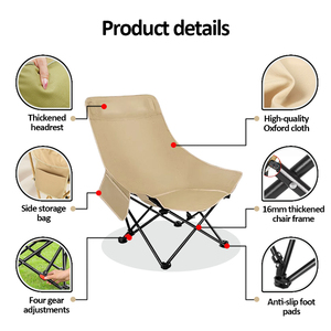 Silla de luna de playa plegable grande de gran tamaño de diseño moderno, portátil para pesca al aire libre, muebles de jardín para acampar para hoteles - Product Image 3