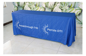 Logo Printed Tablecloth Printing Spandex <b>Table</b> <b>Covers</b> for Exhibition & Promotion - Product Image 3