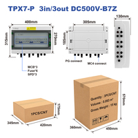 Boîtier de Combinaison Solaire TYPLE TPX7-P 3 Entrées 3 Sorties DC500V IP65, Boîtier de Jonction pour Panneaux Photovoltaïques, Panneau de Distribution Photovoltaïque