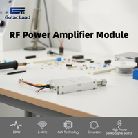 Modul Penguat Daya RF GaN yang Dapat Disesuaikan 100W 2.4GHz Modul Nirkabel Kontrol Jarak Jauh Detektor FPV Sistem Anti-UAV Model 28V