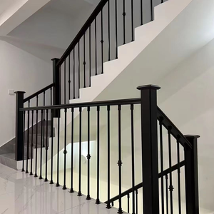 モダンでシンプルな鉄製階段の手すり、ポーチやバルコニー用、別荘向けの錬鉄デザイン - Product Image 2