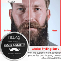 Oem Melao-Eau de Cologne Naturelle Biologique pour Croissance de la Barbe, Baume à Barbe, Cire pour Homme Après Rasage, Moustache, Adoucissement, Hydratation