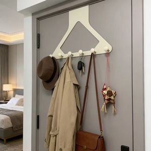 Porte-manteau triangulaire sans perçage, en ABS épaissi, robuste et stable, supporte vêtements, sacs, chapeaux - Product Image 4