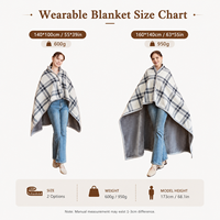 Plaid poncho en polaire flanelle ultra douce et confortable, fabriqué en usine, couverture portable de luxe