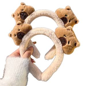 Diadema con diseño de animales hecha a mano, estilo caricatura, para mujer, novedad 2024, banda para el pelo de felpa, regalo. - Product Image 5