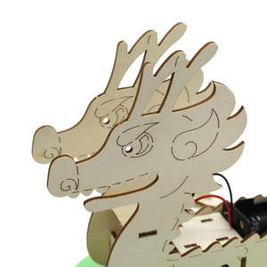 Kit de bateau dragon en bois, expérience scientifique à faire soi-même, jouet éducatif pour enfants de 7 à 9 ans, commande manuelle, sans batterie - Product Image 2