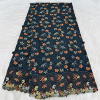 Tissus en voile brodés de luxe NI.AI du Nigéria, fleurs, dentelle suisse, tissu en dentelle 3D, dentelle en coton pour vêtements, dentelle en voile pour fête