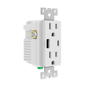 US Standard In-Wall Outlet with USB-A & C ETL FCC Certified Plugs & Sockets