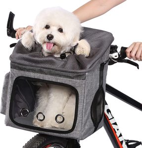 Ransel Sepeda Anjing Peliharaan dengan Ritsleting Ukuran Kecil Coklat Di Bawah 13,2 lbs - Product Image 1
