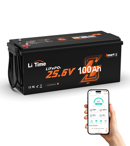 LiTime 베스트 셀러 24V 리튬 철 <span class=keywords><strong>LifePo4</strong></span> 에너지 저장 블루투스 배터리 <span class=keywords><strong>25.6V</strong></span> 100Ah BMS 팩 - Product Image 1