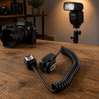 Câble spiralé de 1,3 m pour flash externe TTL Olympus, remplace le FL-CB05 pour OM-D E-M1 E-M5 E-M10 Panasonic Lumix – Vente en gros OEM
