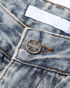 Pantalones Cargo de Mezclilla para Hombre, Cintura Alta, Lavados, Tejido Sólido, Pierna Ancha, Múltiples Bolsillos, Estilo Urbano - Product Image 4
