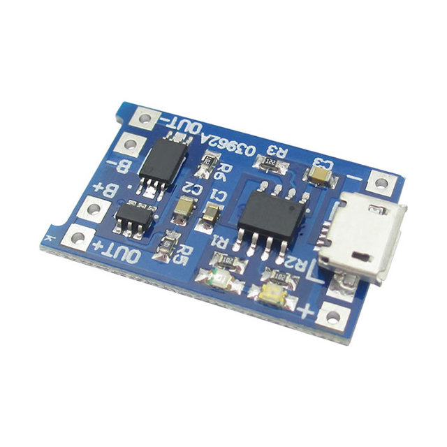 TP4056 3.7V lithium battery 18650 charging plate + anti-over-discharge protection plate charging module