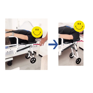 Fauteuil roulant inclinable à dossier haut, commode de douche réglable pour patients immobiles et personnes âgées - Product Image 6