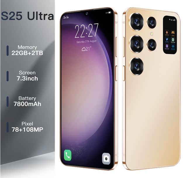 22G+2TB 2025 New the Best Price S25 ultra Big Screen Unlocked Smartphone Global Language Versions LTE Cellular Cheap Telephone