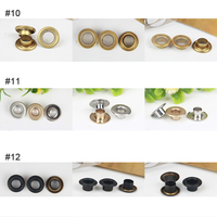 Kit d'Assortiment de Œillets Métalliques Durables Écologiques Sans Nickel avec Noyaux de Perles Auto-adhésifs pour Vêtements et Cuir – Vente en Gros