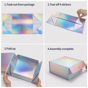 Wholesale Customization Recyclable Clothing Packaging <b>Magnetic</b> Closure Folding <b>Gift</b> <b>Box</b> With Custom Ribbon - Product Image 3