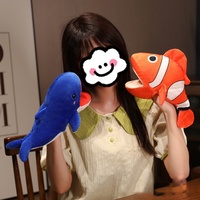 Jouets Marionnettes en Peluche Remplis de Coton PP Personnalisés OEM - Animaux Marins (Poisson Clown Poisson Tropical Pingouin Pieuvre)