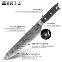 Ensemble de couteaux de cuisine japonais avec logo personnalisé GRATUIT, couteau de chef en acier inoxydable Damas à motif laser, couteau à steak, couteau Santoku, couteau utilitaire, couteau à fruits