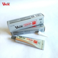Cina Grosir VAOK 35g Automotive RTV 100% Silicone Rubber Flange Sealant 6mm Penyegel Perak Putih