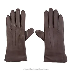 Skeleton And Classic Custom Aniline Sheepskin Wool Lining Ladies Driving Leather Winter And Autumn Gloves