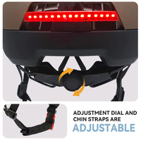 Casco da Bicicletta con Sistema di Sicurezza LED Ricaricabile USB, Leggero, Alla Moda e Intelligente, per Ciclismo su Strada